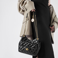 Women Genuine Leather Shoulder Handbag Crossbody Bag Black - Thumbnail 2