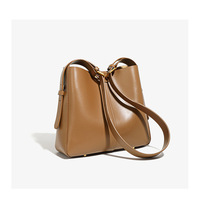 Genuine Leather Women's Satchel Bag Classic Top Handle Purses Fashion Crossbody Handbags Brown - Thumbnail 2