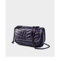 Genuine Leather Women Designer Large Purse Work Handbags Womens Crossbody Purses Woman Shoulder Bags Purple - Thumbnail 2