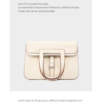 Womens Genuine Leather Casual Handbags White - Thumbnail 1