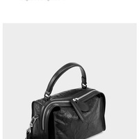 Women Genuine Leather Large Purses Handbags Black - Thumbnail 2