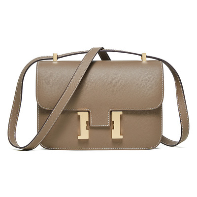 Women genuine leather crossbody bag luxury handbag bronze - Thumbnail 1