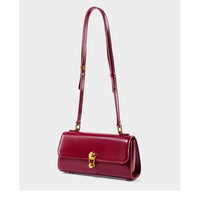 Women Fashion Genuine Leather Handbags Tote Bag Shoulder Bag Red - Thumbnail 1