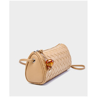 Genuine Leather Women Pillow Bag Bronze - Thumbnail 2