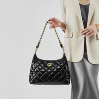 Genuine Leather Hobo Purses and Handbags for Women Ladies Shoulder Crossbody Purse Black - Thumbnail 2