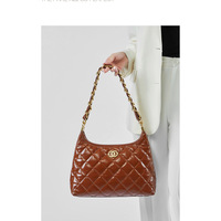 Genuine Leather Hobo Purses and Handbags for Women Ladies Shoulder Crossbody Purse Brown - Thumbnail 2