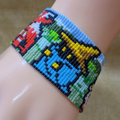 Pixel bracelet - fantasy adventurers
