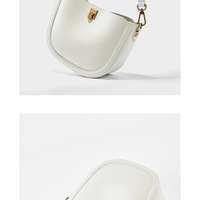 Women Togo Cowhide Handbags Tote Shoulder Bag White - Thumbnail 2