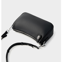 Genuine Leather Women Swinger Fashion Shoulder Cross Bag Black - Thumbnail 3