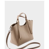 Women Genuine Leather Shoulder Bags Purses and Handbags Grey - Thumbnail 2