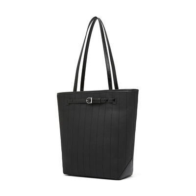 Genuine leather tote bag for women black - Thumbnail 2