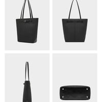 Genuine Leather Tote Bag for Women Black - Thumbnail 1