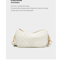 Genuine Leather Crossbody Bag Women Shoulder Bag White - Thumbnail 1