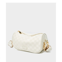 Genuine Leather Crossbody Bag Women Shoulder Bag White - Thumbnail 2