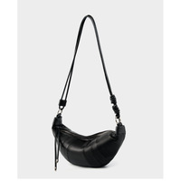 Genuine Leather Women Shoulder Crossbody Bag Black - Thumbnail 1