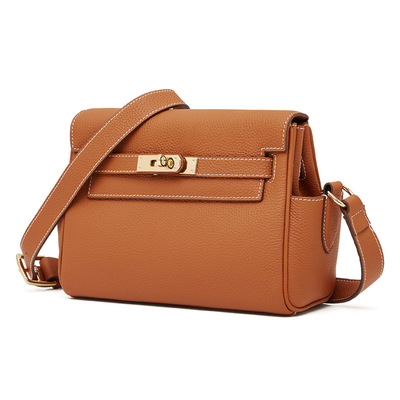 Women's Genuine Leather Crossbody Bag Handbags Purses Brown