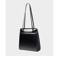 Genuine Leather Bucket Bag Retro Bridal Wedding Bag Black - Thumbnail 2