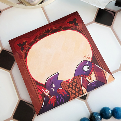 Crow confessional sticky notes