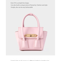 Women Genuine Leather Tote Bags Purses And Handbags Pink - Thumbnail 1