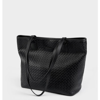 Women's Tote Handbag Genuine Leather Shoulder Bag Large Capacity Work Bag Black  - Thumbnail 4