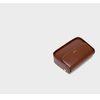 Women's Genuine Leather Saddle Bag Brown - Thumbnail 1