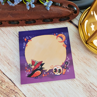 Witchy Crow Sticky Notes