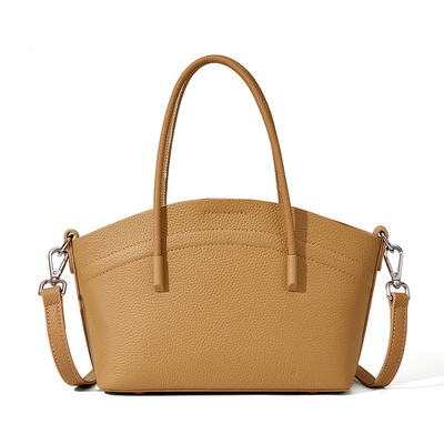 Women Handbags Genuine Leather Large Capacity Shoulder Bag Brown