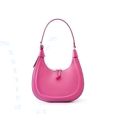 New women's genuine leather casual shoulder crossbody bag pink - Thumbnail 2
