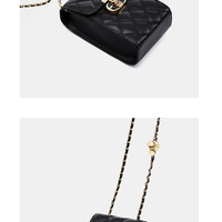 Genuine Leather Women's Bag Mini Phone Bag Women's Summer Crossbody Bag Black - Thumbnail 1