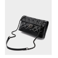 Genuine Leather Small Square Bag Black - Thumbnail 2