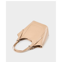 Genuine Leather Shoulder Bags Purses and Handbags for Women Satchel Designer Cross Body Hobo Bag Cream - Thumbnail 3