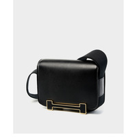 Genuine Leather Women's Bag Crossbody Bag Small Square Bag Black - Thumbnail 2