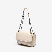 Genuine Leather Crossbody Satchel Bag Vintage Purses Handbags for Women White - Thumbnail 1