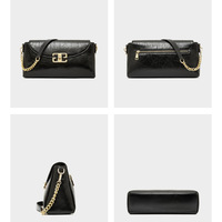 Women Genuine Leather Shoulder Bags Fashion Hobo Bags Black - Thumbnail 2