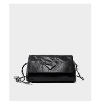 Woman Handbag Luxury Leather Underarm Shoulder Casual Tote Lady Soft Bucket Bag Black - Thumbnail 1