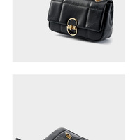 Genuine Leather Small Purses and Handbags for Women Vintage Real Leather Shoulder Bag Black - Thumbnail 3