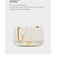 Genuine Leather Small Purses and Handbags for Women Vintage Real Leather Shoulder Bag White - Thumbnail 1