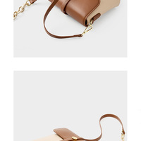 Genuine Leather Women's Small Classy Crossbody Purse Top Handle Handbags Multi - Thumbnail 2