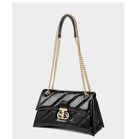 Genuine Leather Women Purses and Tote Handbags Black - Thumbnail 1