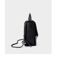 Women Genuine Leather Satchel Purse Vintage College Crossbody Messenger Bag Work Cross-body Bag Black - Thumbnail 2