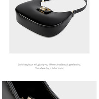 Genuine Leather Women Handbags College Crossbody Messenger Bag Black - Thumbnail 3