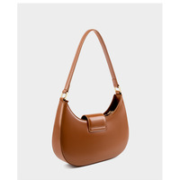 Genuine Leather Women Handbags College Crossbody Messenger Bag Brown - Thumbnail 3