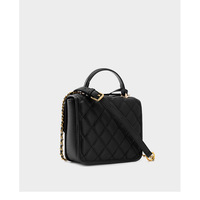 Genuine Leather Crossbody Bags for Women Trendy Ladies Shoulder Purse Satchel HandBag with Chain Strap Black - Thumbnail 2