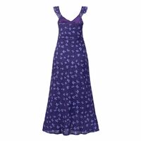 Sexy Deep V-neck halter neck printed dress - Thumbnail 1