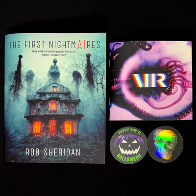 Rare: 2-pack nightmaires + viir art zines with bonus stickers