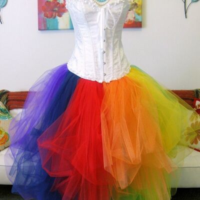 Dyed ball gown ombre rainbow beach boho wedding dress bridal gown wedding gown