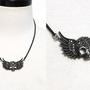 Skull and Wing Chain Necklace - Thumbnail 2