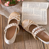 Cute Velvet Ballet Style Shoes High Heels  - Thumbnail 7