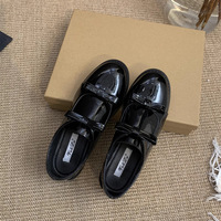 Black Bowknots Patent Leather Loafers - Thumbnail 5