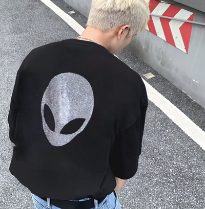 RHINESTONE ALIEN T SHIRT